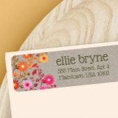 Boho Country Floral Kraft Etiket