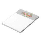 Boho Country Floral madeliefje waterverf grijs Notitieblok (Linkerzijde)