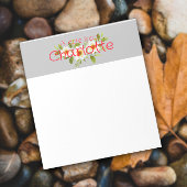 Boho Country Floral madeliefje waterverf grijs Notitieblok