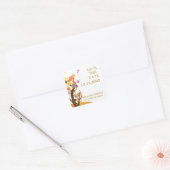 Boho Country Wedding Save the Date Vierkante Sticker (Envelop)