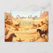 Boho Country Western Diapper Raffle Informatiekaartje (Voorkant)