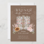 Boho Country Westerne Bloemenschuur Deuren Baby sh Kaart (Voorkant)