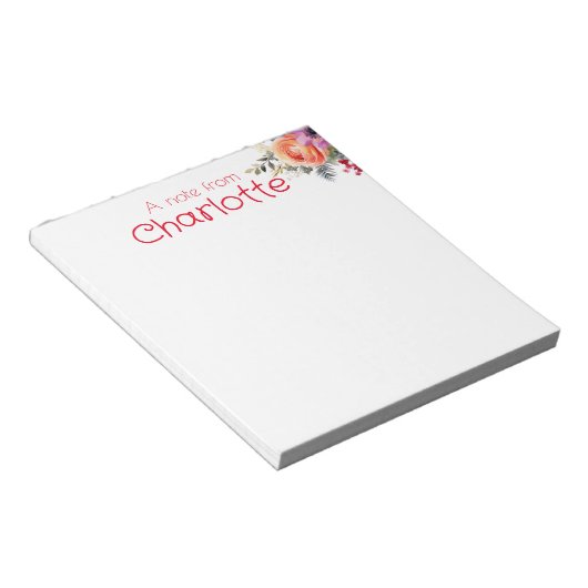 Boho Country  wilde bloem waterverf Notitieblok (Schuin)