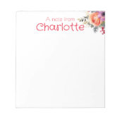 Boho Country  wilde bloem waterverf Notitieblok (Voorkant)