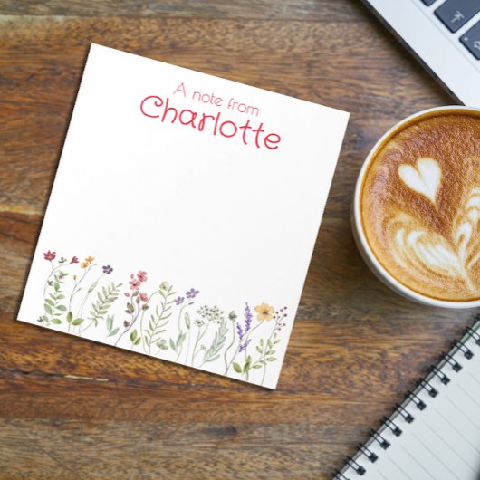 Boho Country  wilde bloem waterverf Notitieblok