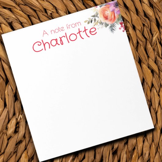 Boho Country  wilde bloem waterverf Notitieblok