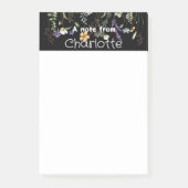 Boho Country wilde bloem waterverf zwart Post-it® Notes (Voorkant)
