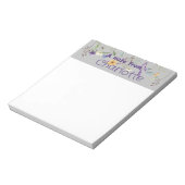 Boho Country wildflower waterverf grijs Notitieblo Notitieblok (Linkerzijde)