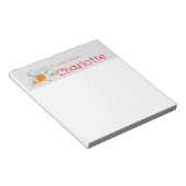 Boho Country wildflower waterverf grijs Notitieblok (Schuin)