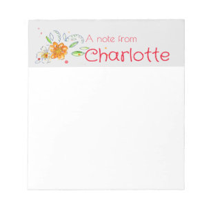 Boho Country wildflower waterverf grijs Notitieblok