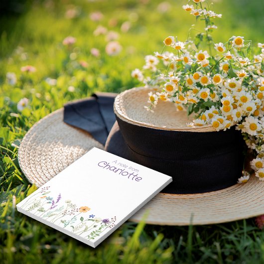 Boho Country wildflower waterverf Notitieblok