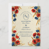 Boho Countryside Zomerbruiloft Kaart (Voorkant)