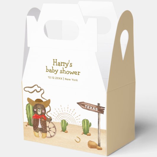 Boho Cowboy Beer Western Rodeo Cactus Baby shower Bedankdoosjes (Open)