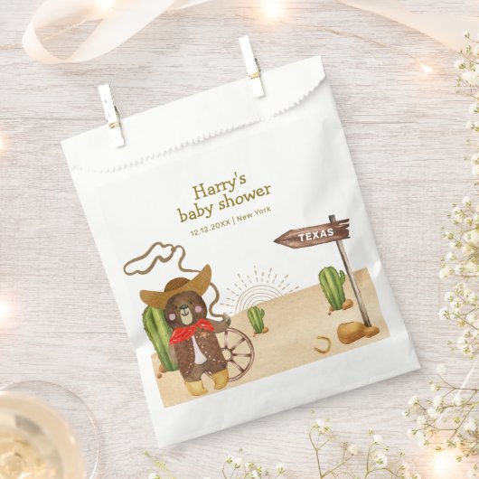 Boho Cowboy Beer Western Rodeo Cactus Baby shower Bedankzakje (Geknipt)