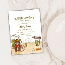 Boho Cowboy Beer Western Rodeo Cactus Baby shower