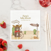 Boho Cowboy Beer Western Rodeo Cactus Baby shower Servet (Insitu)