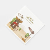 Boho Cowboy Beer Western Rodeo Cactus Baby shower Servet (Hoek)