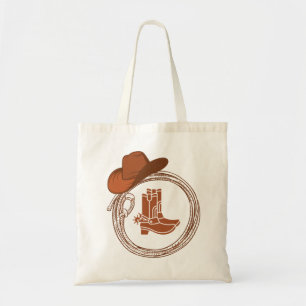 Boho Cowboy Boots Westerne Canvas tas