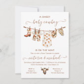 Boho Cowboy Clothesline Baby shower Kaart (Voorkant)