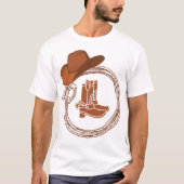 Boho Cowboy Laarzen Western T-shirt (Voorkant)