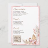 Boho cowboylaarzen Westerne huwelijksuitnodiging Kaart (Achterkant)