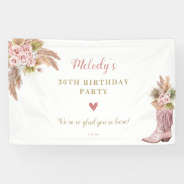 Boho Cowgirl Boot Pampas Grass Rozen Spandoek