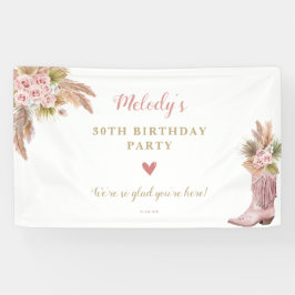 Boho Cowgirl Boot Pampas Grass Rozen Spandoek