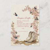 Boho Cowgirl Boots Diapper Raffle Informatiekaartje (Voorkant)