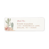 Boho Cowgirl Custom Mailing Retouradres Labels (Voorkant)