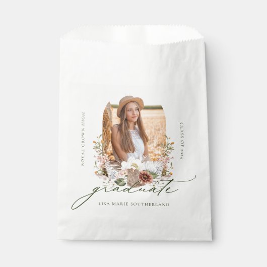 Boho Cowgirl Land Western Afstudeerfeest Bedankzakje (Voorkant)