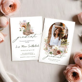 Boho Cowgirl Land Western Afstudeerfeest Kaart