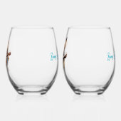 Boho Cowgirl Social Club Stemless Wine Glasses Wijnglas Zonder Voet (Links)