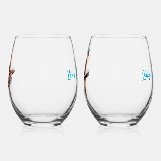 Boho Cowgirl Social Club Stemless Wine Glasses Wijnglas Zonder Voet (Links)