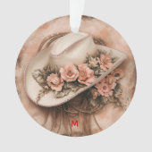 Boho Cowgirl Western Floral Ornament (voorkant)