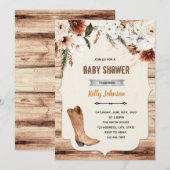 Boho cowgirl western thema uitnodiging (Voorkant / Achterkant)