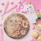 Boho Cowgirl Westerne bloemen bruiloft Papieren Bordje (Feest)