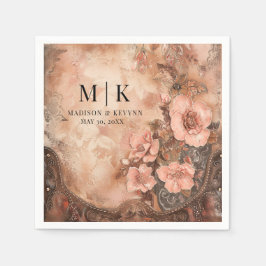 Boho Cowgirl Westerne Bloemen Trouwservetten Servet