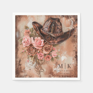 Boho Cowgirl Westerne Bloemen Trouwservetten Servet