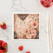 Boho Cowgirl Westerne Bloemen Trouwservetten Servet (Insitu)