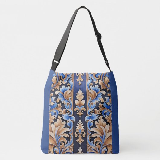 Boho Cowgirl Westerse Bloemendamast Crossbody Tas (Achterkant)