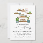Boho Cozy Planten Housewarming Party Uitnodiging (Voorkant)