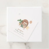 Boho Cozy Teddy Bear Slaap Baby shower Bedankjes Labels (In situ)