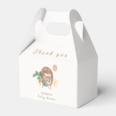 Boho Cozy Teddy Bear Slaap Baby shower Dank u Bedankdoosjes (Achterkant)