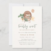 Boho Cozy Teddy Bear Slaap Baby shower Kaart (Voorkant)