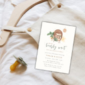 Boho Cozy Teddy Bear Slaap Baby shower Kaart