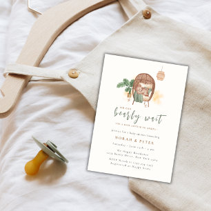 Boho Cozy Teddy Bear Slaap Baby shower Kaart