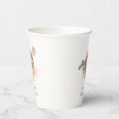 Boho Cozy Teddy Bear Slaap Baby shower Papieren Bekers (Links)