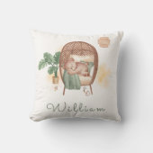 Boho Cozy Teddy Bear Slaap Monogram Kinderkamer Kussen (Voorkant)