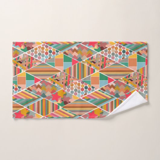 Boho Crazy Quilt Bad Handdoek (Handdoek)
