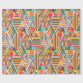 Boho Crazy Quilt Cadeaupapier (Vlak)